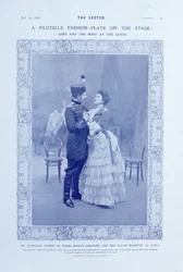 Uma placa de moda de Pilotelle no palco, 15 de janeiro de 1908